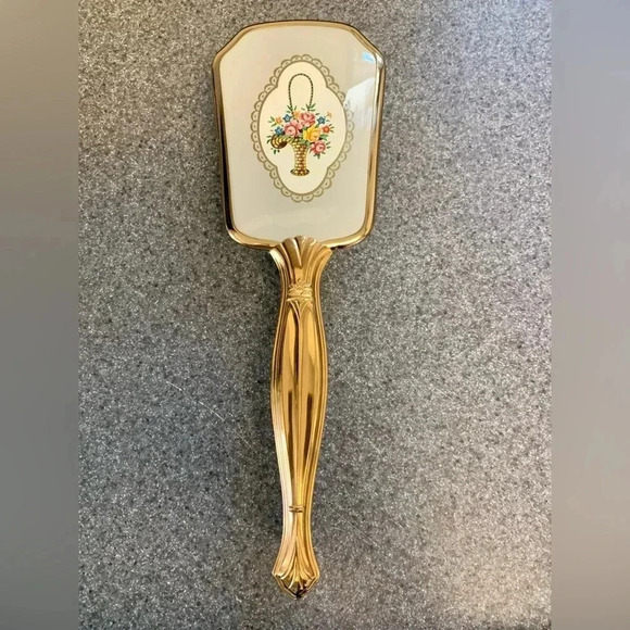 Vintage Gold Tone 5 Piece Vanity Set Complete Never Used - Picture 7 of 11